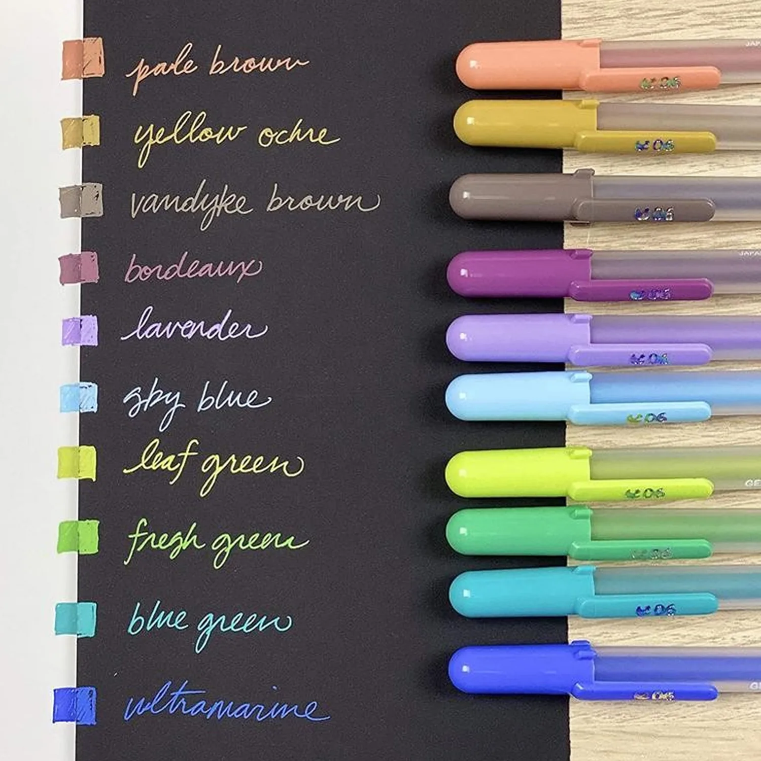 Set Tinta Gel Sakura Gelly Roll Moonlight 10 col Earth