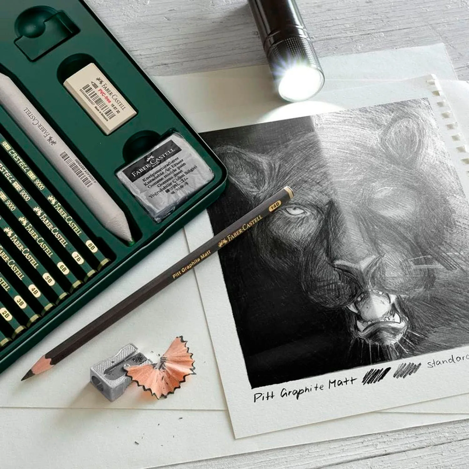 Lápices Grafito Faber-Castell Mate & Castell 9000 (20 pzas)