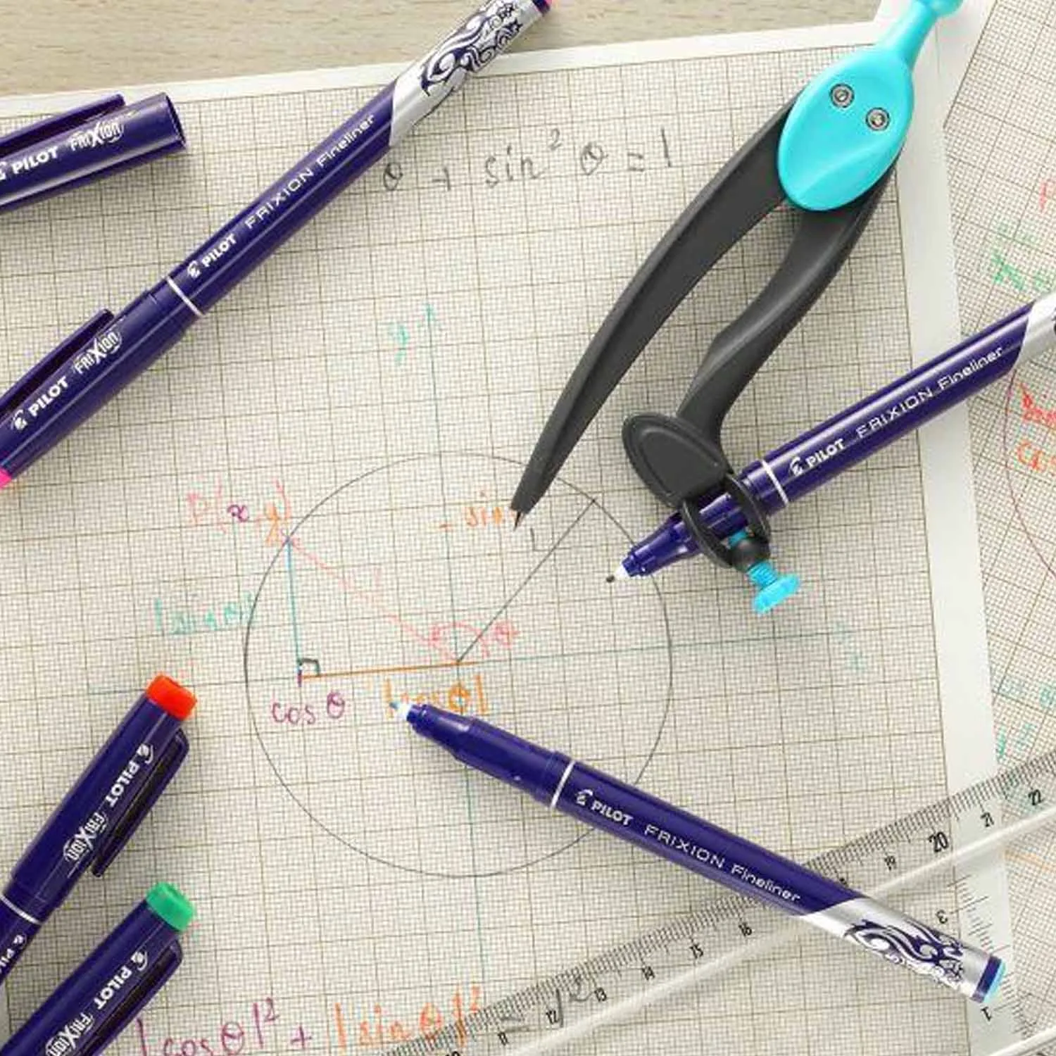 Marcador borrable Frixion Fineliner Set 6u Pilot