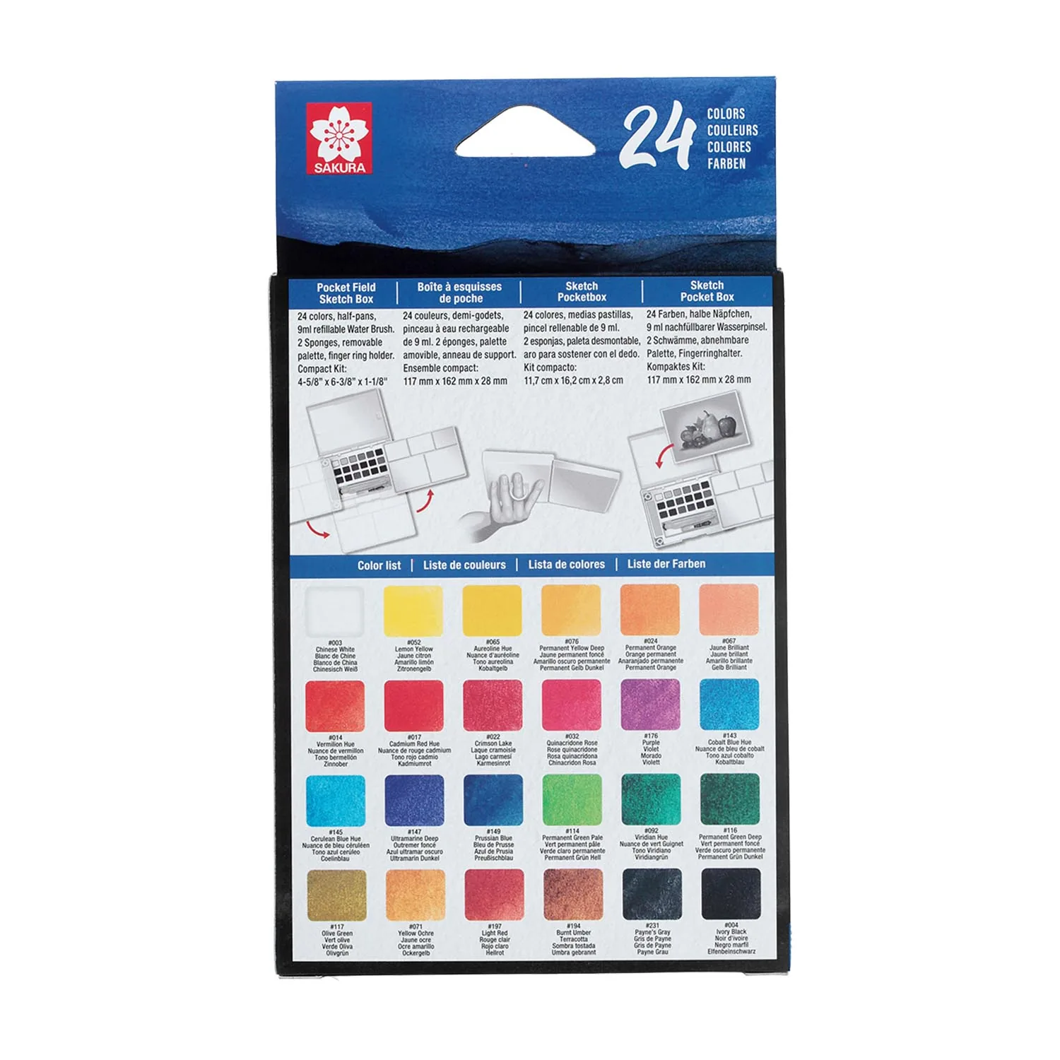 Sakura Koi Acuarela + Waterbrush 24 Colores