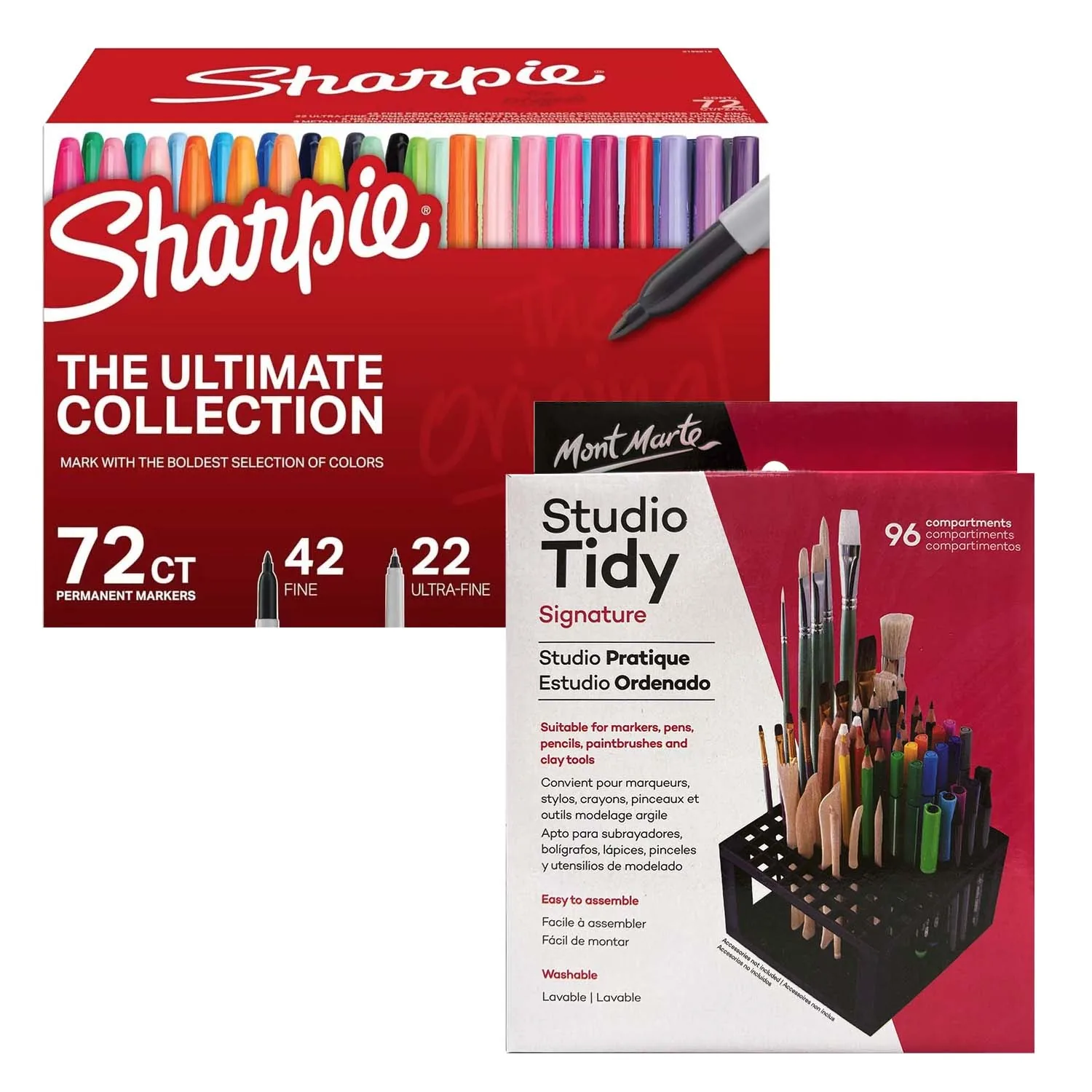 72 Marcadores Sharpie The Ultimate Collection + Organizador Renart