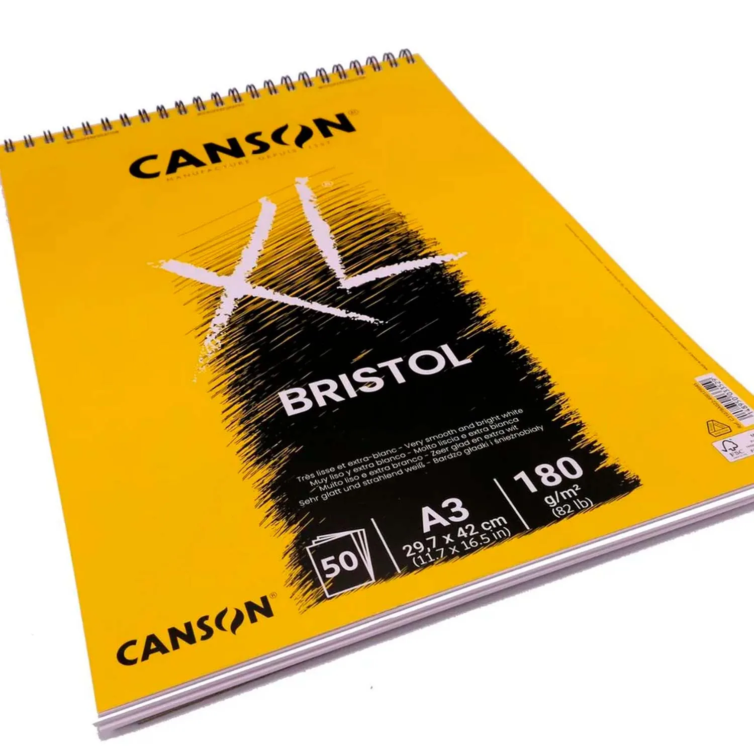 Croquera Canson XL Bristol 180gr 50 hjs A3 (29.7x42cm)