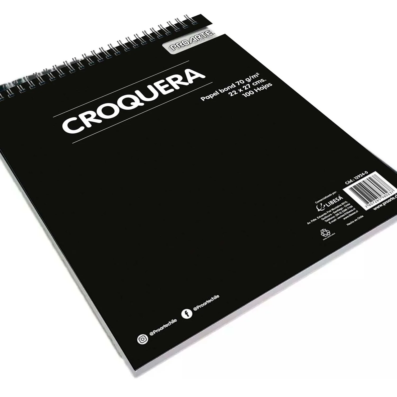 Croquera Proarte 22X27cm 100hjs