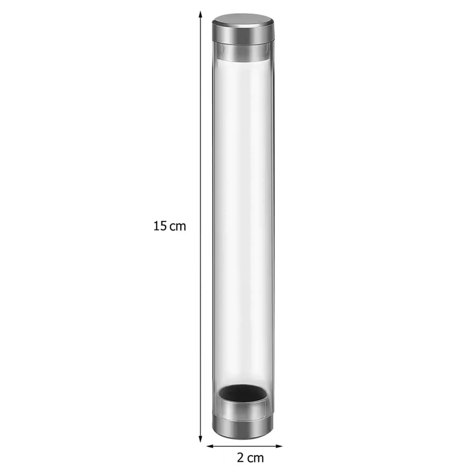 Estuche Acrilico Tubular Renart para Lápiz 15x2x2cm Transparente