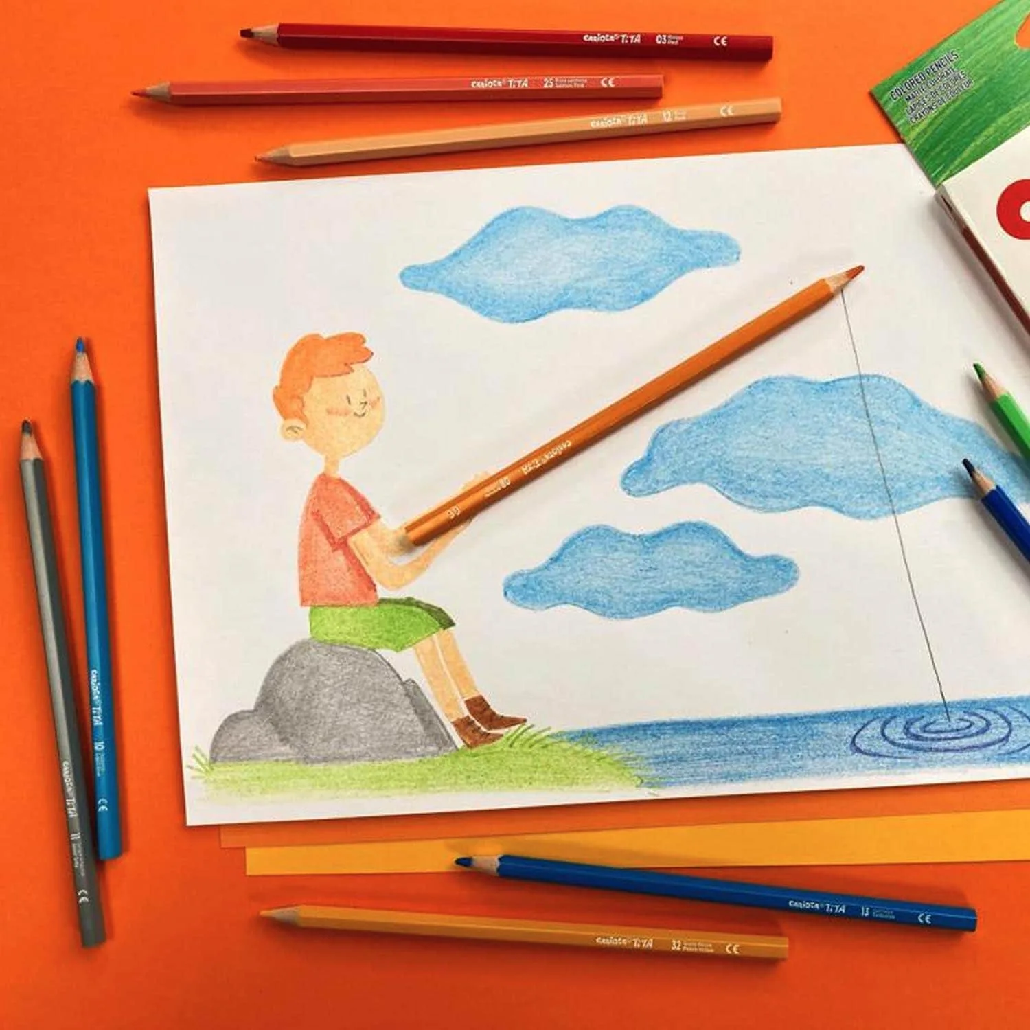 Lápices Carioca Tita Hexagonal Borrable (50 Colores)