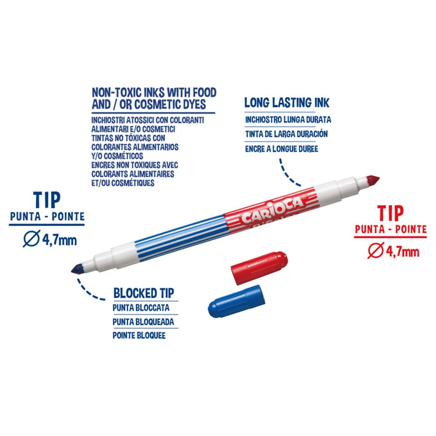 Plumones Bi-Color Carioca 6/12 Colores