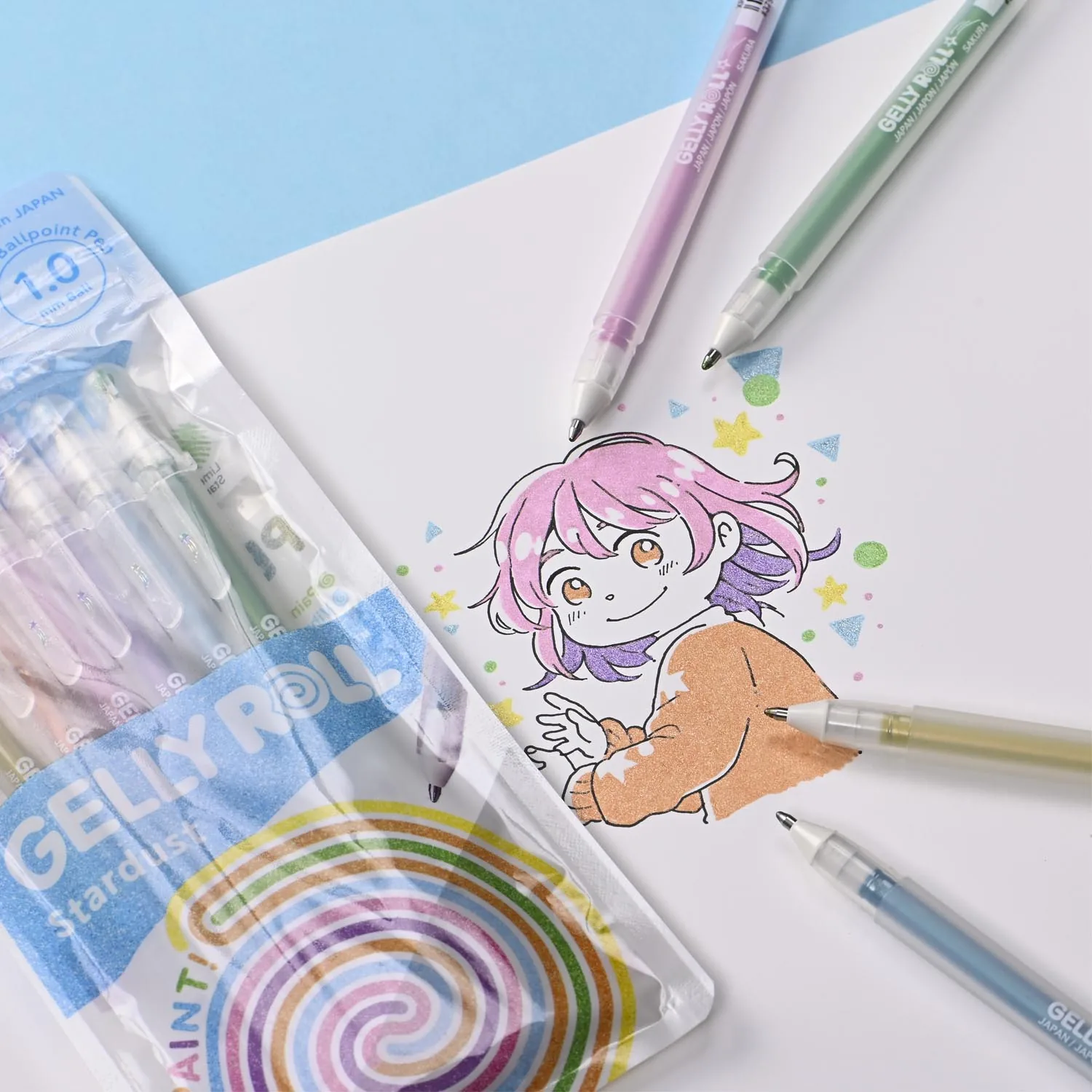 Lapiz Gel Gelly Roll Sakura 6 Colores Stardust