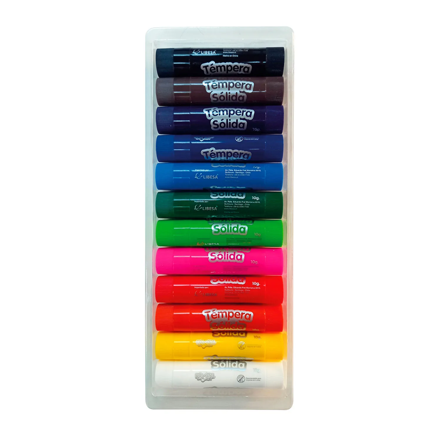 Tempera Proarte Sólida 12 Colores