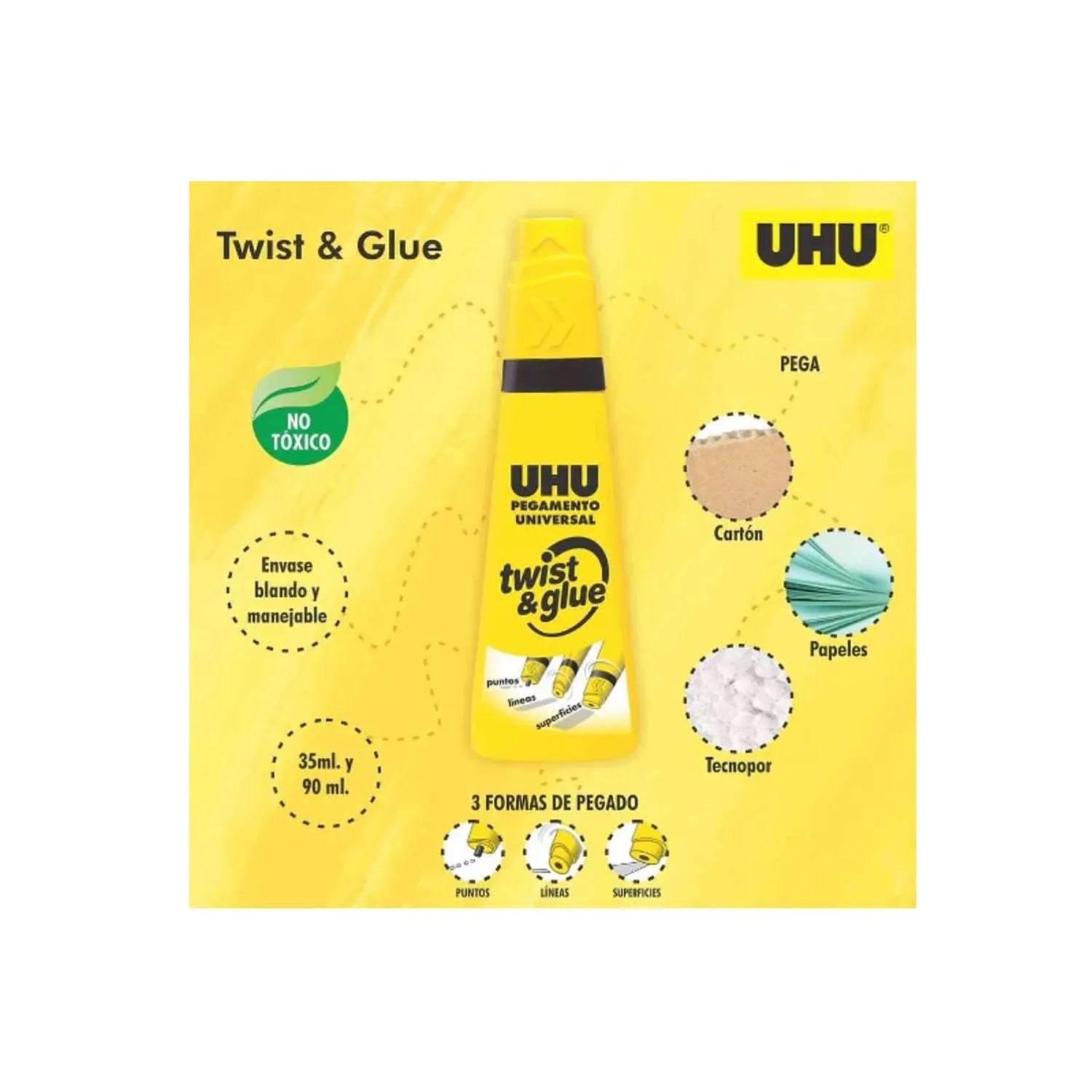 Adhesivo Universal Uhu Twist & Glue 35 ml