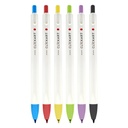Marcadores Clickart Zebra Retráctil Punta Fina 6ud