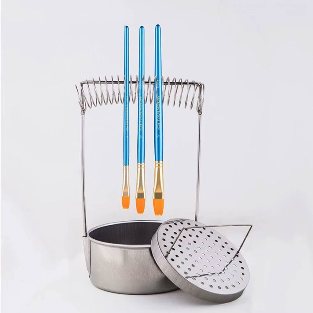 Recipiente Lavador de Pinceles Renart De Acero Inoxidable