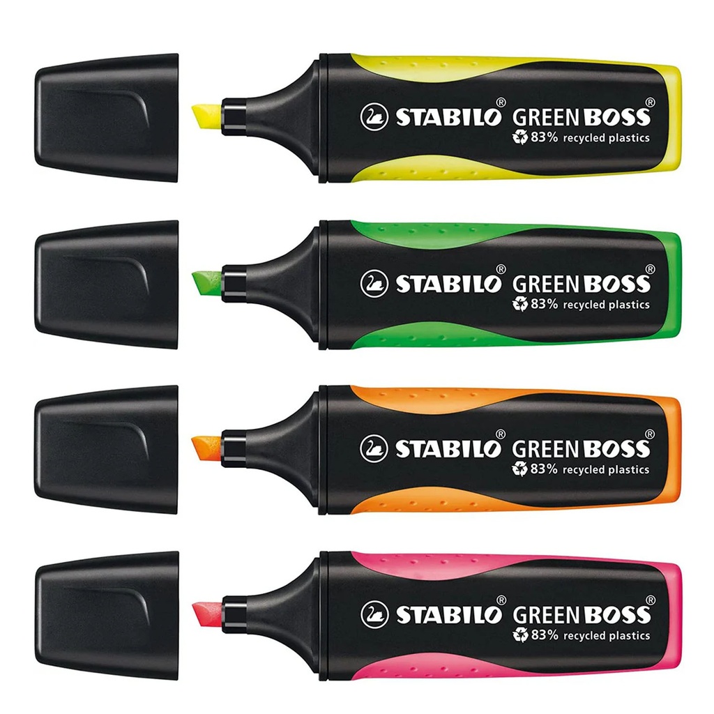 Set Destacadores Stabilo Green Boss Escritorio (4 uds)