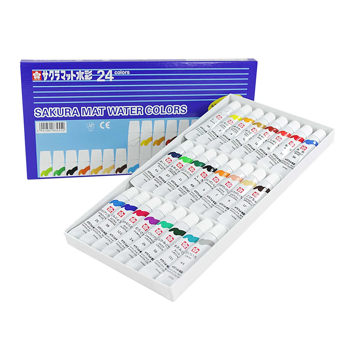 [EMW24] Acuarela Semi-Transparente Sakura 24 Colores 5ml