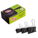 Apretador Doble de Papel Adix Color Negro 19mm (12u)