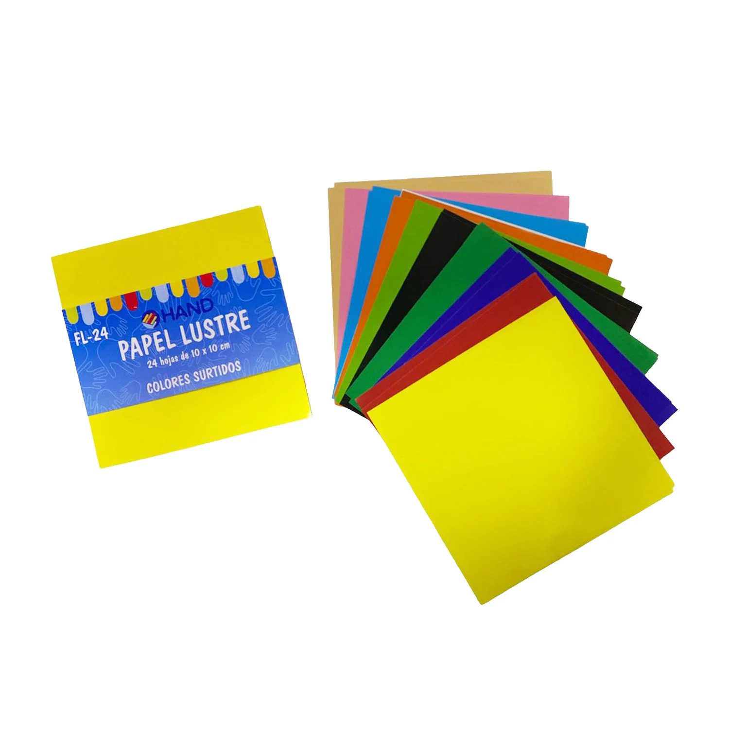[#FL-24] Block de Papel Lustre 10x10cm 24hj