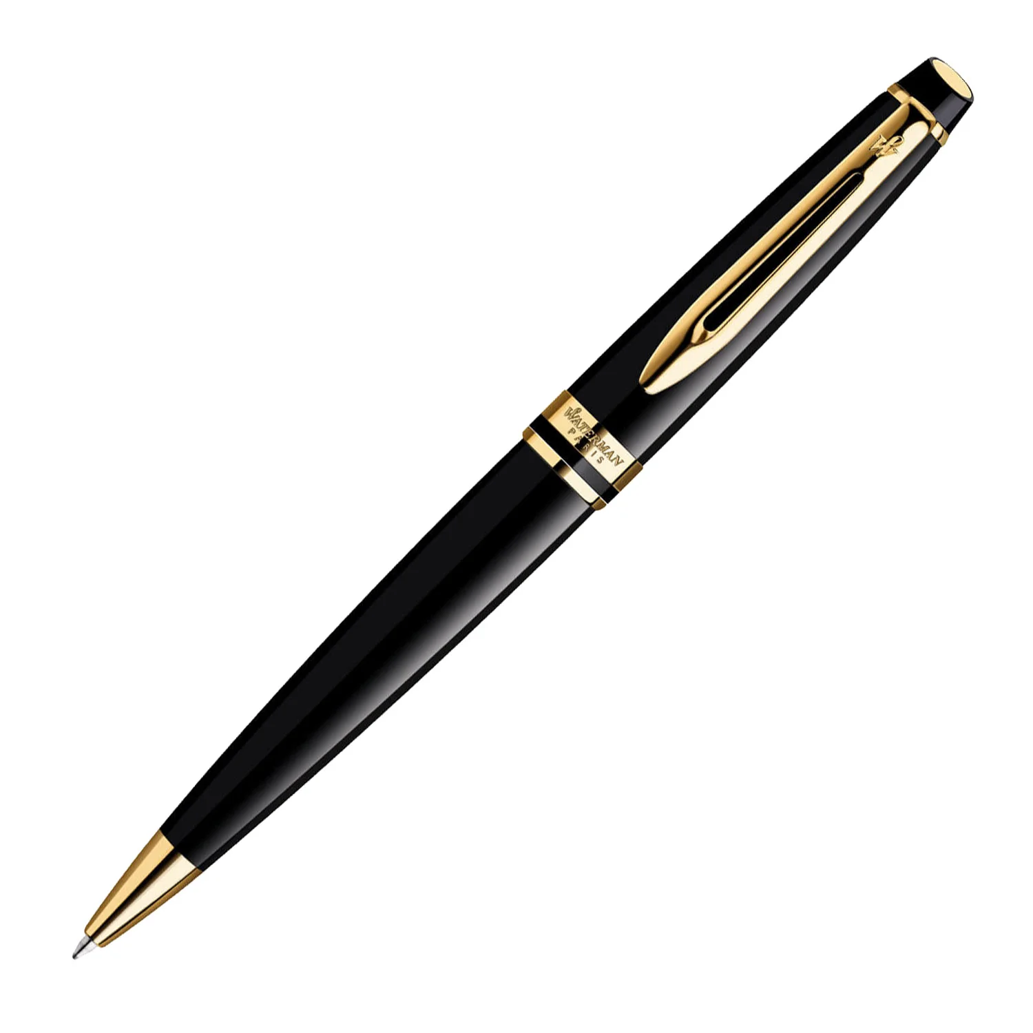 Bolígrafo  Expert ( M ) Negro Lacado con Dorado