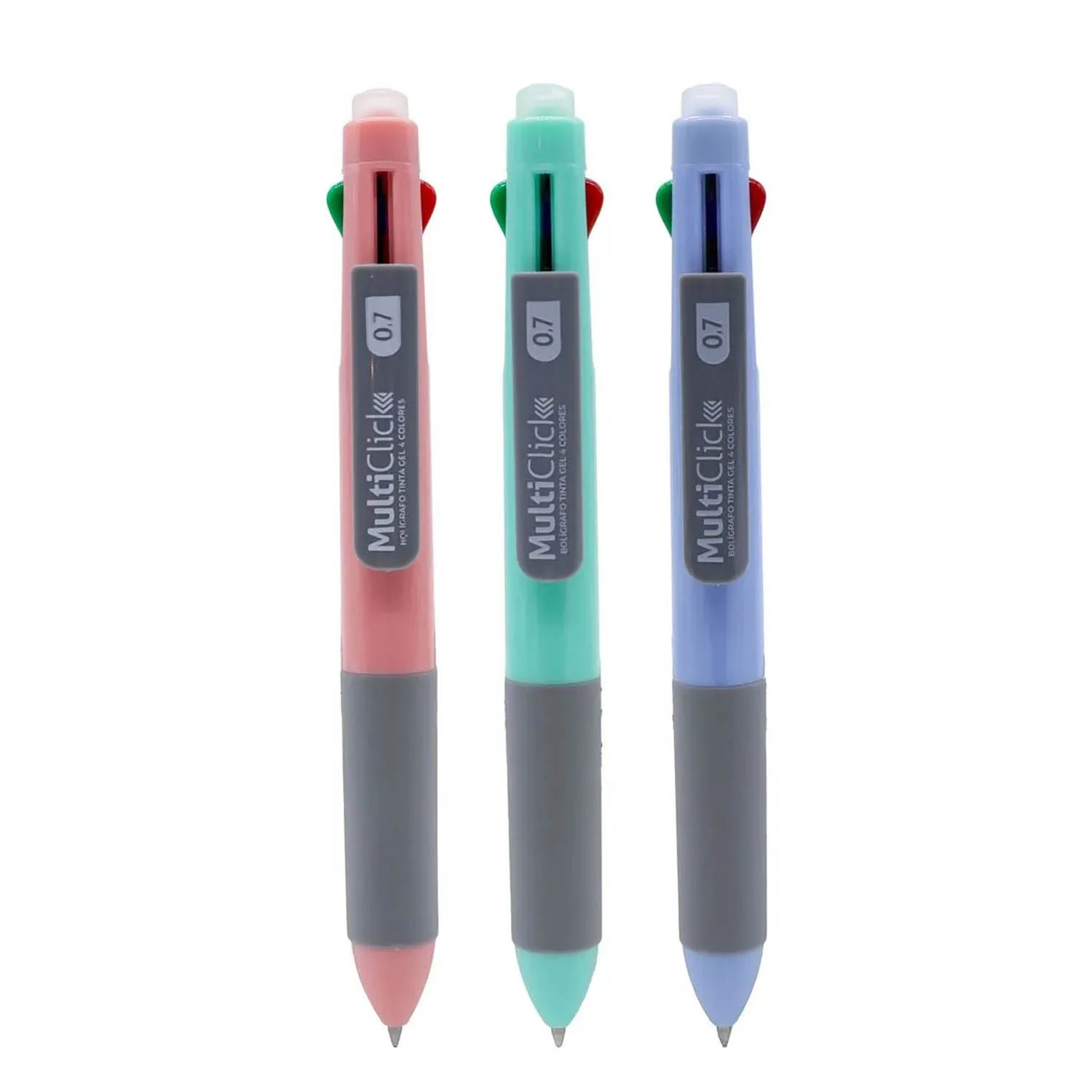 [1840] Bolígrafo Multiclick Adetec 4 Colores Tinta Borrable Colores Surtidos