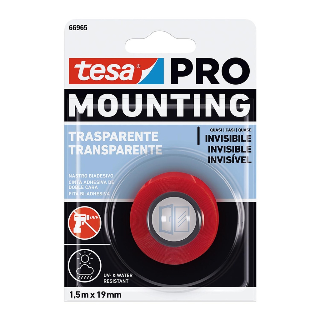 [66965] Cinta Doblefaz Tesa Pro Mounting Transparente 19mm X 1.5mts
