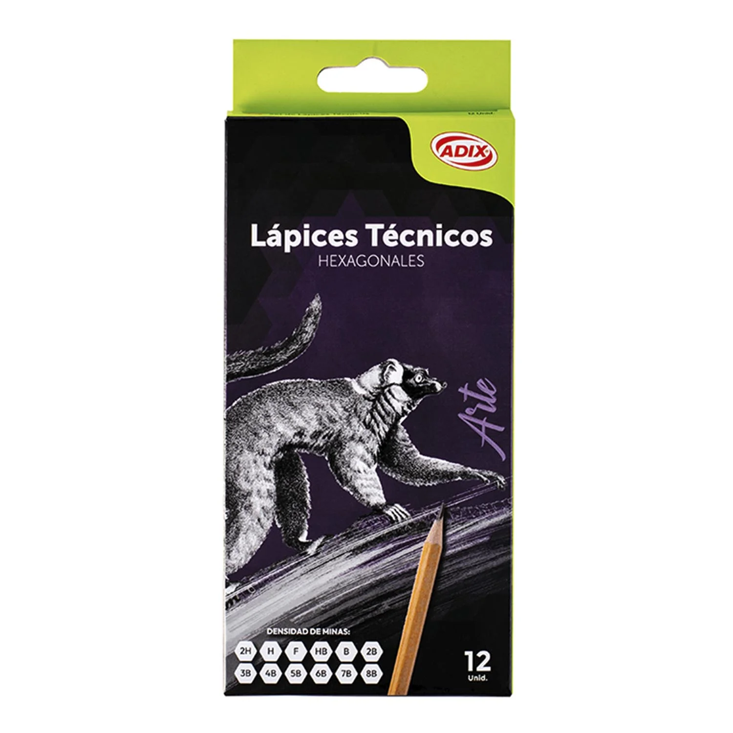 [A605053] Lápices Técnicos Adix 12 uds 2H al 8B