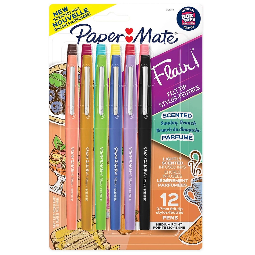 [2163195] Bolígrafos Flair Paper Mate Con Aromas 12 colores surtidos