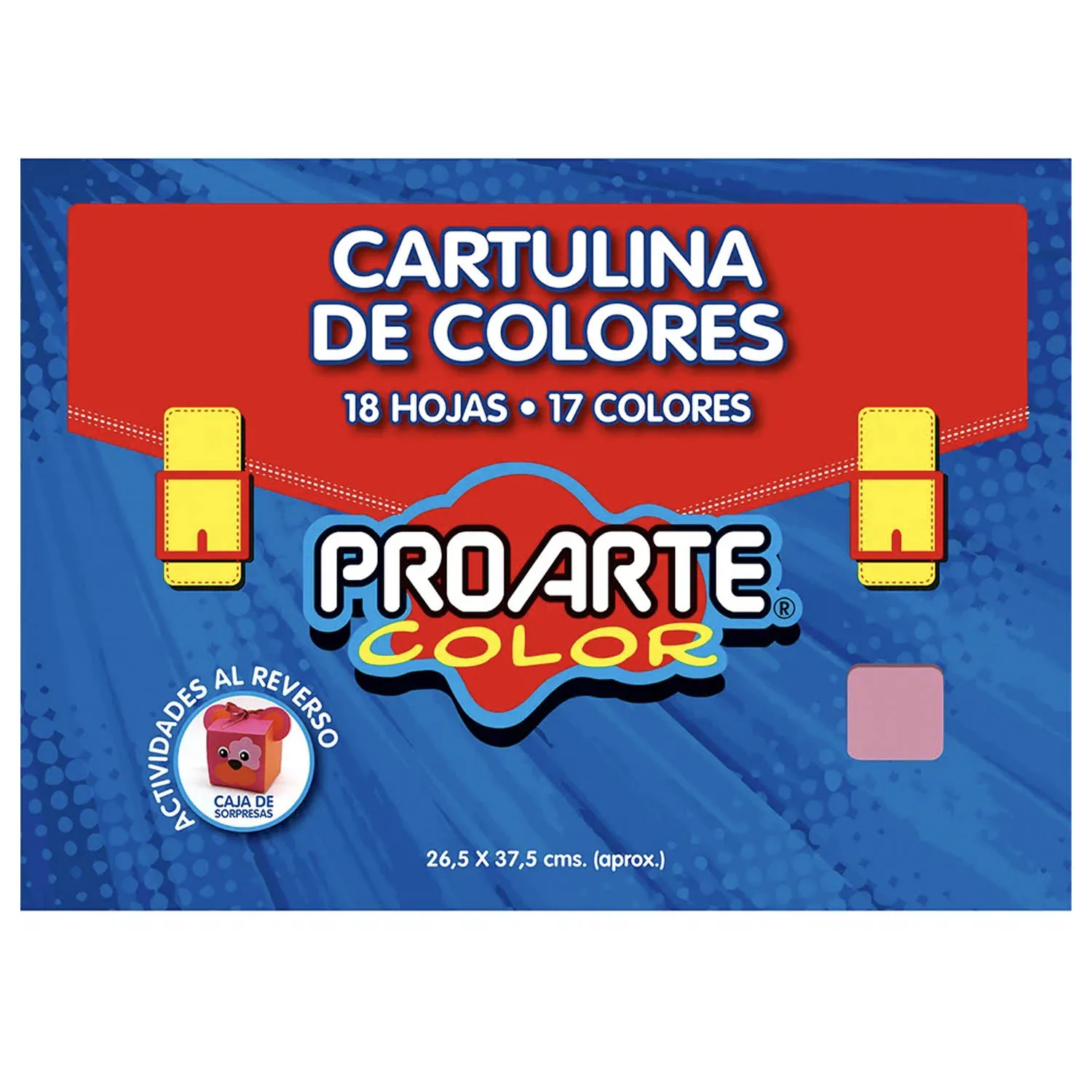 Cartulina Pintada Proarte 17 colores 26x37cm (18Hjs)