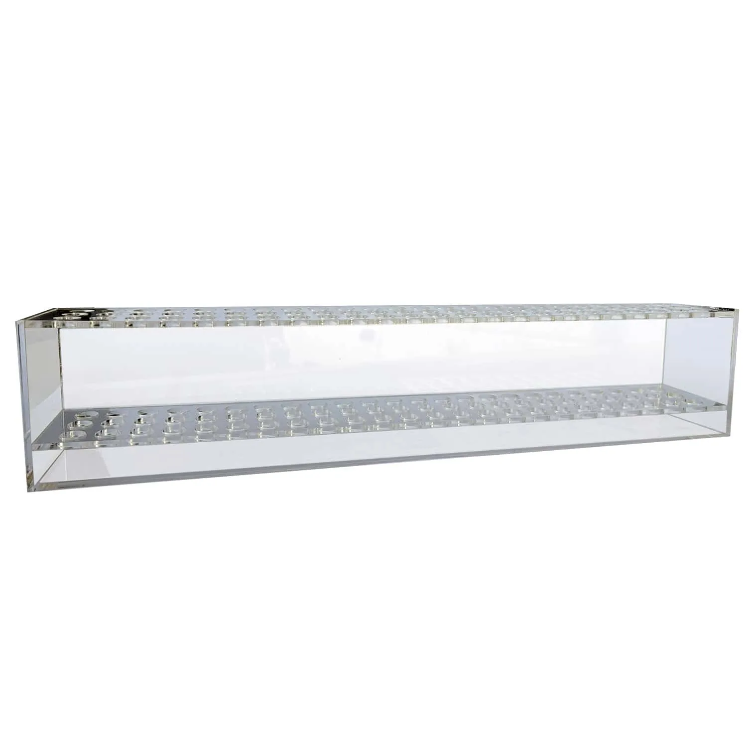 [EXAC04208060T72] Exhibidor Acrilico Renart 42x8x6.5 cm 72 Espacios Vertical 1.2 cm ø