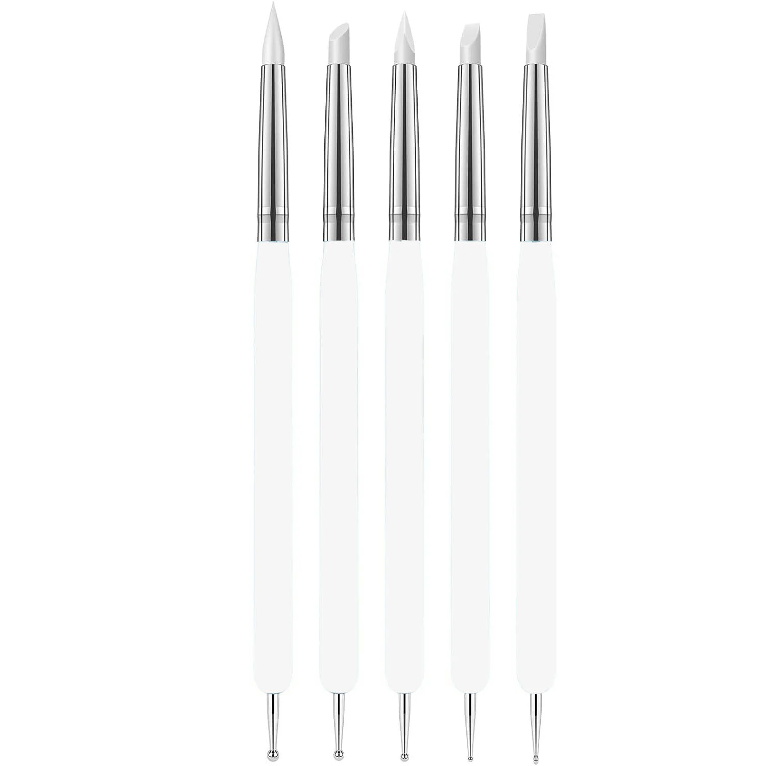 Pincel De Silicona y Repujador Renart Set 5 uds