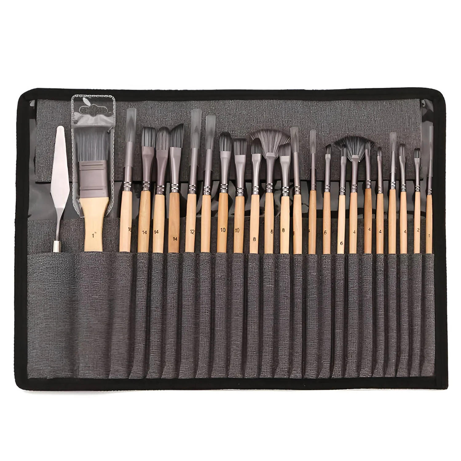 [PISE00826024] Pinceles para Acuarela y Acrilico con Estuche Renart 24 pcs.