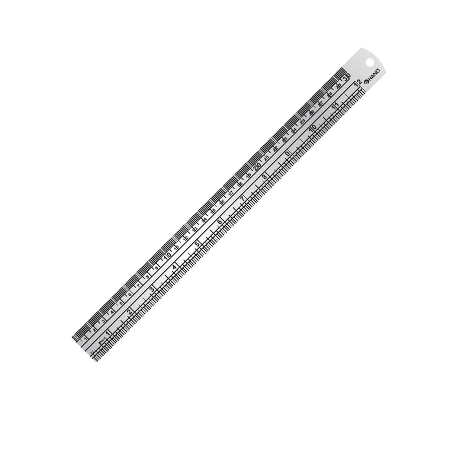[#F-030] Regla Metálica Hand Plana de Acero Inoxidable 30cm