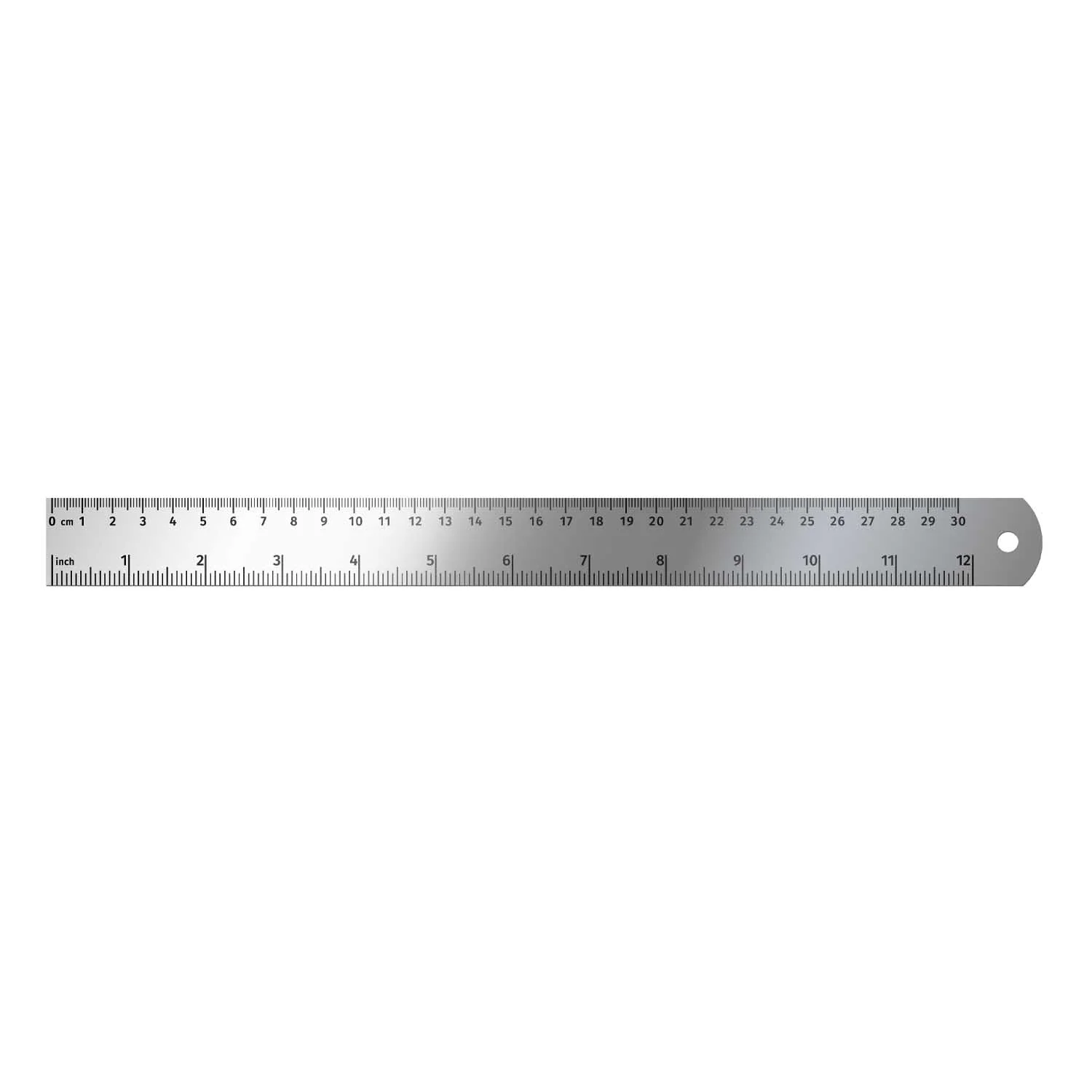 [1223-8] Regla Metálica Proarte Plana de Acero Inoxidable 30cm