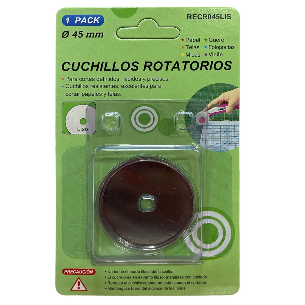 [RECR045LIS] Repuesto Para Cortador Rotatorio de Telas 45mm (Liso)