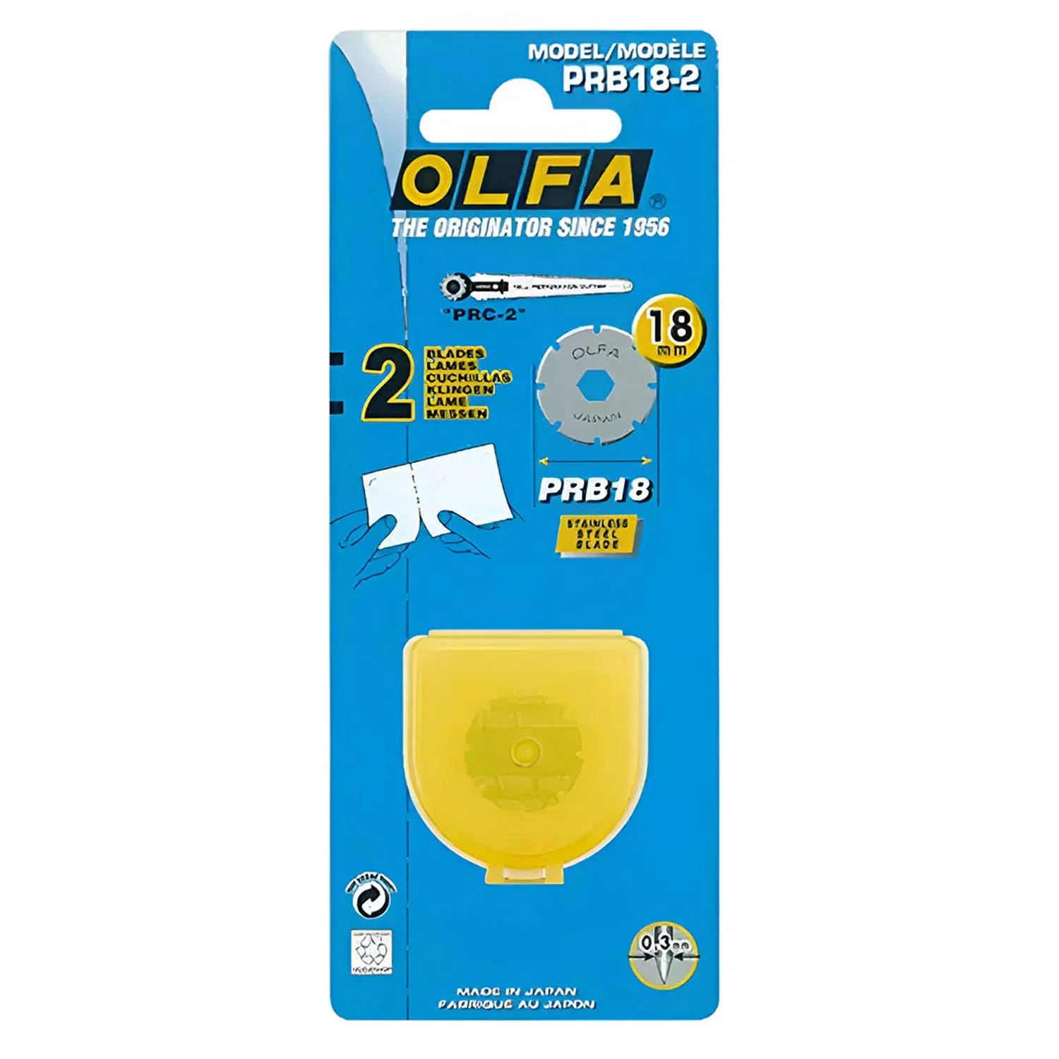 [PRB18-2] Repuestos de hoja prepicado para cortador RTY-4 Olfa 18mm (2ud)