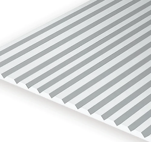 [EV2050/1] Lámina de poliestireno blanco 15x30cm con Surcos en V 1.3mm (1ud)