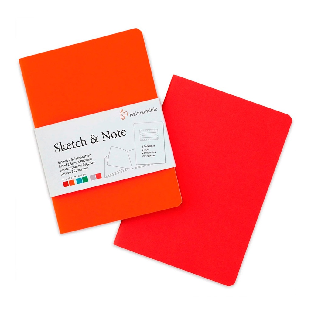 Set 2 libretas Sketch & Note Hahnemühle 15x21cm A5