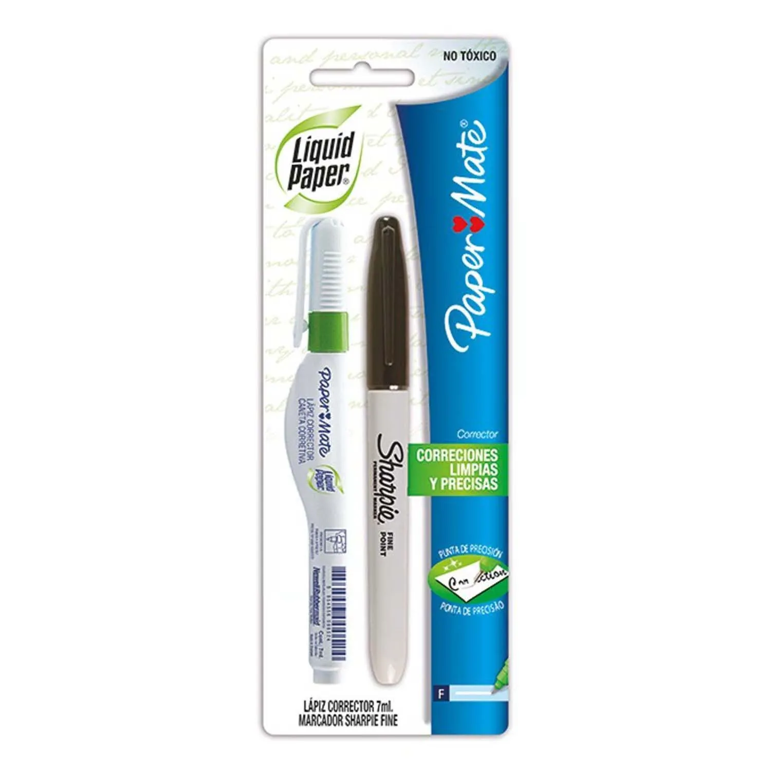 Set Lápiz Corrector + Sharpie Punta Fina