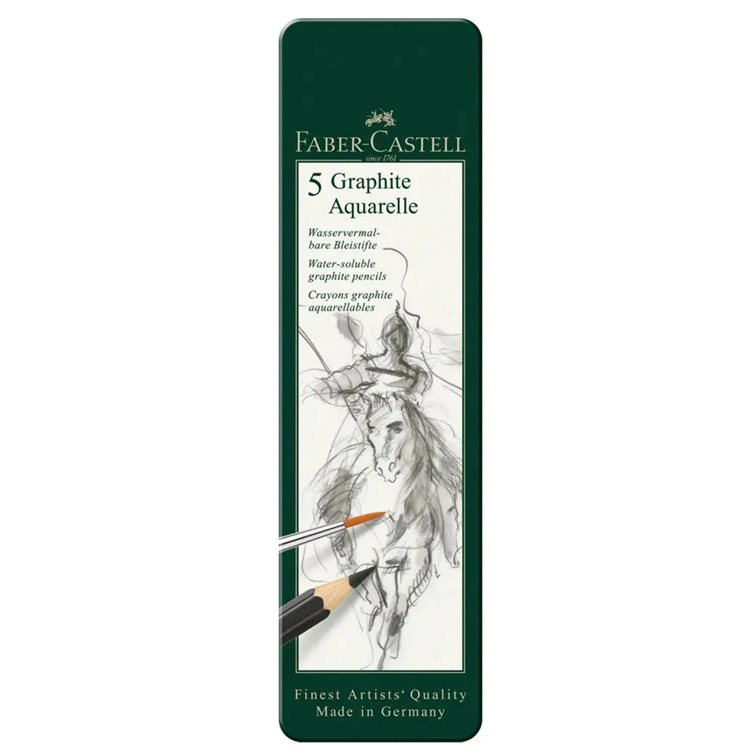 Lápices Grafito Acuarelable Faber-Castell (HB-2B-4B-6B-8B)