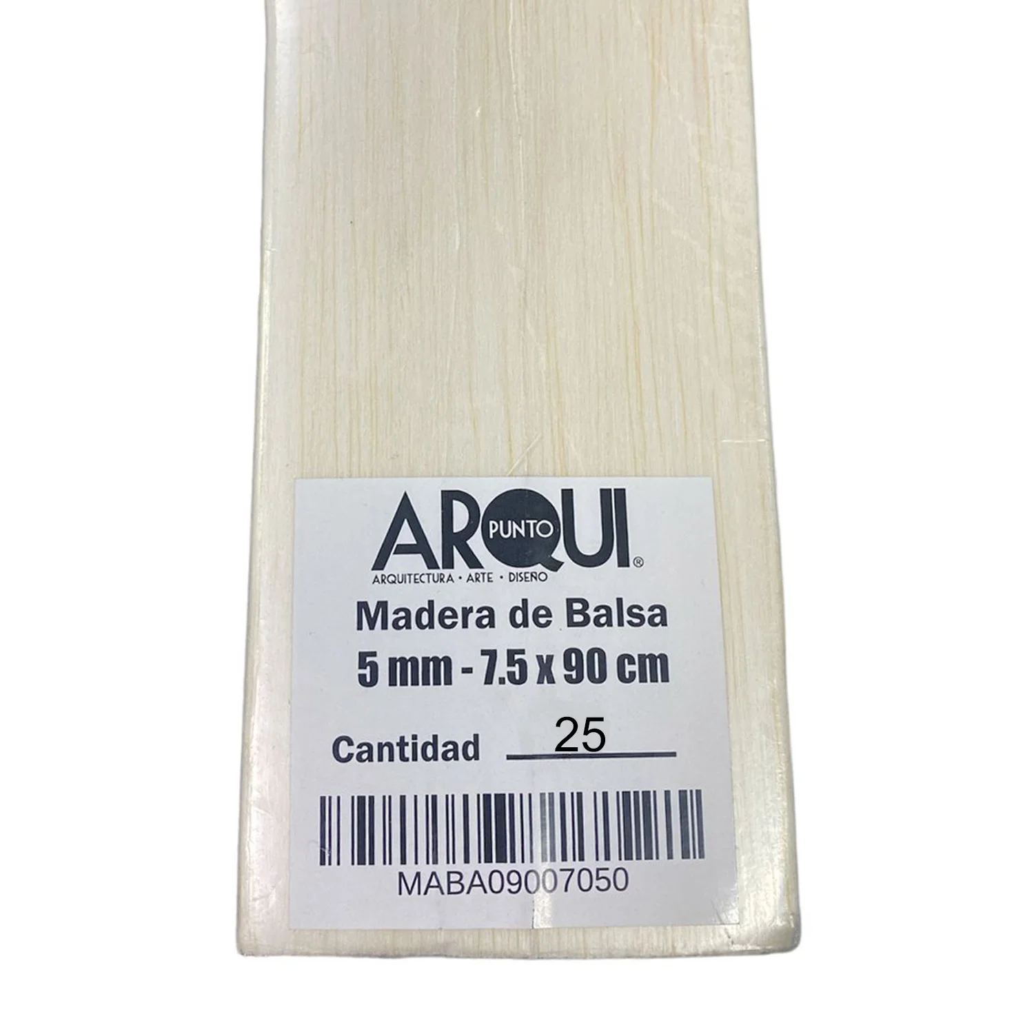 [MBPA0900705025] Madera de Balsa Formato 7.5x90cm Grosor 5mm (25ud)