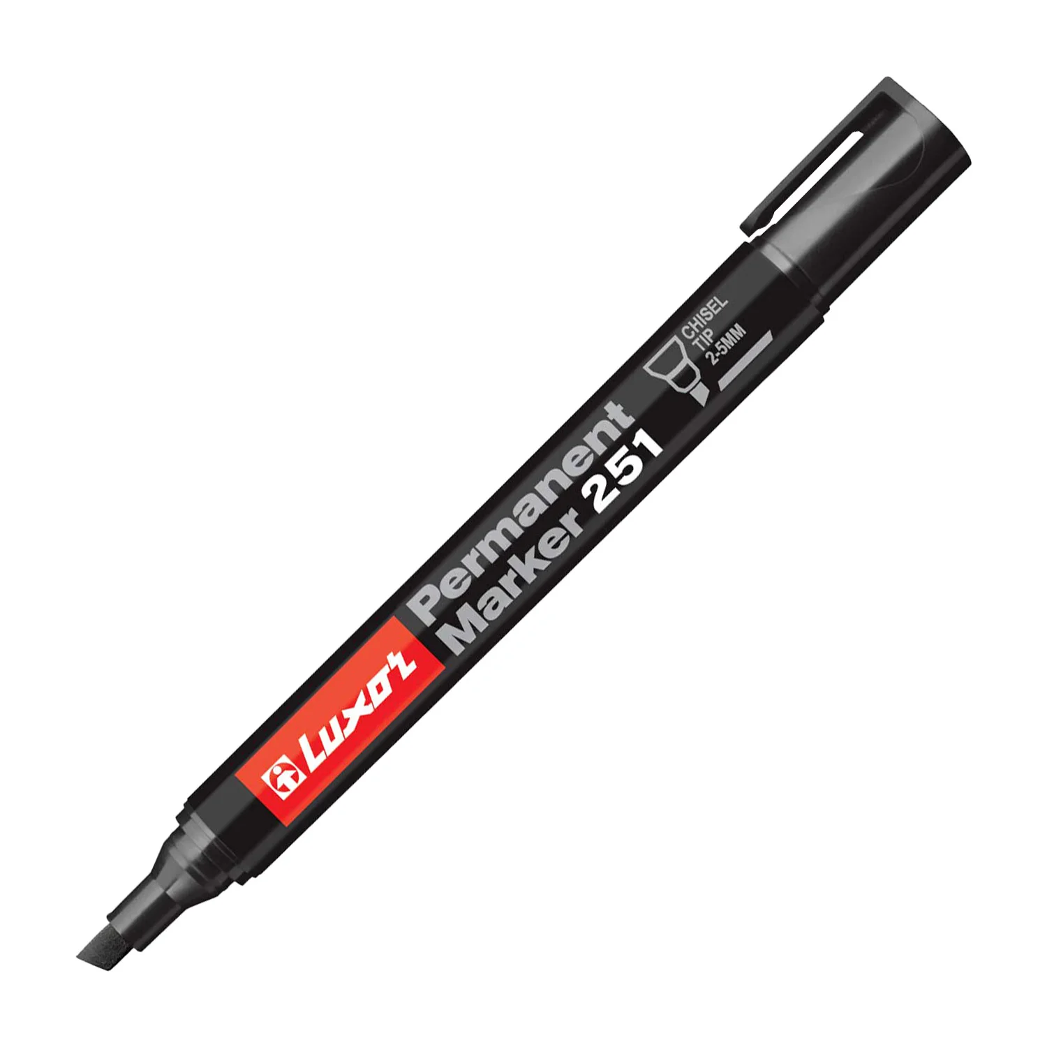 Marcador permanente punta biselada (Negro)
