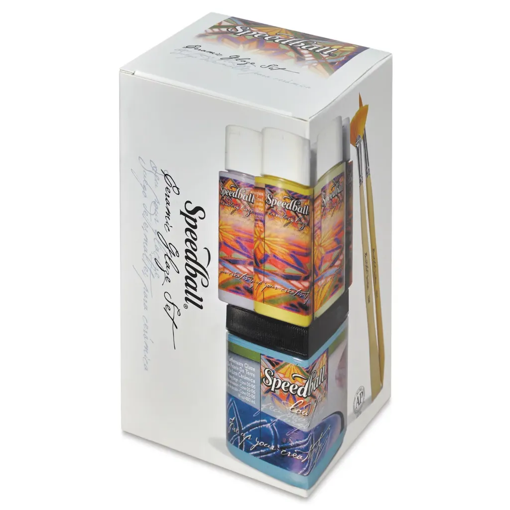 [1100] Kit Glaze (vidriado) básico para cerámicas Speedball