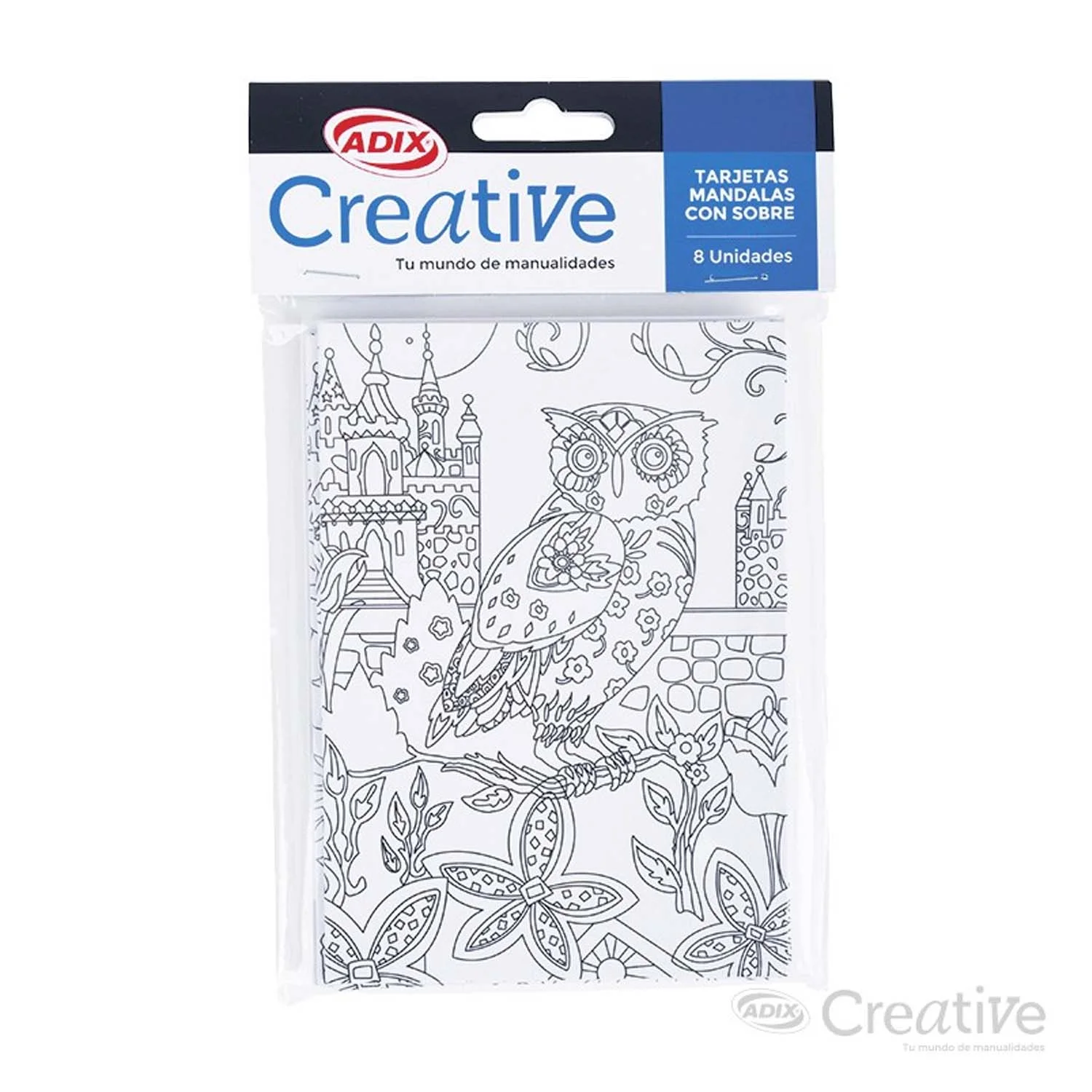 Tarjeta Mandala Adix + Sobre 8 ud.