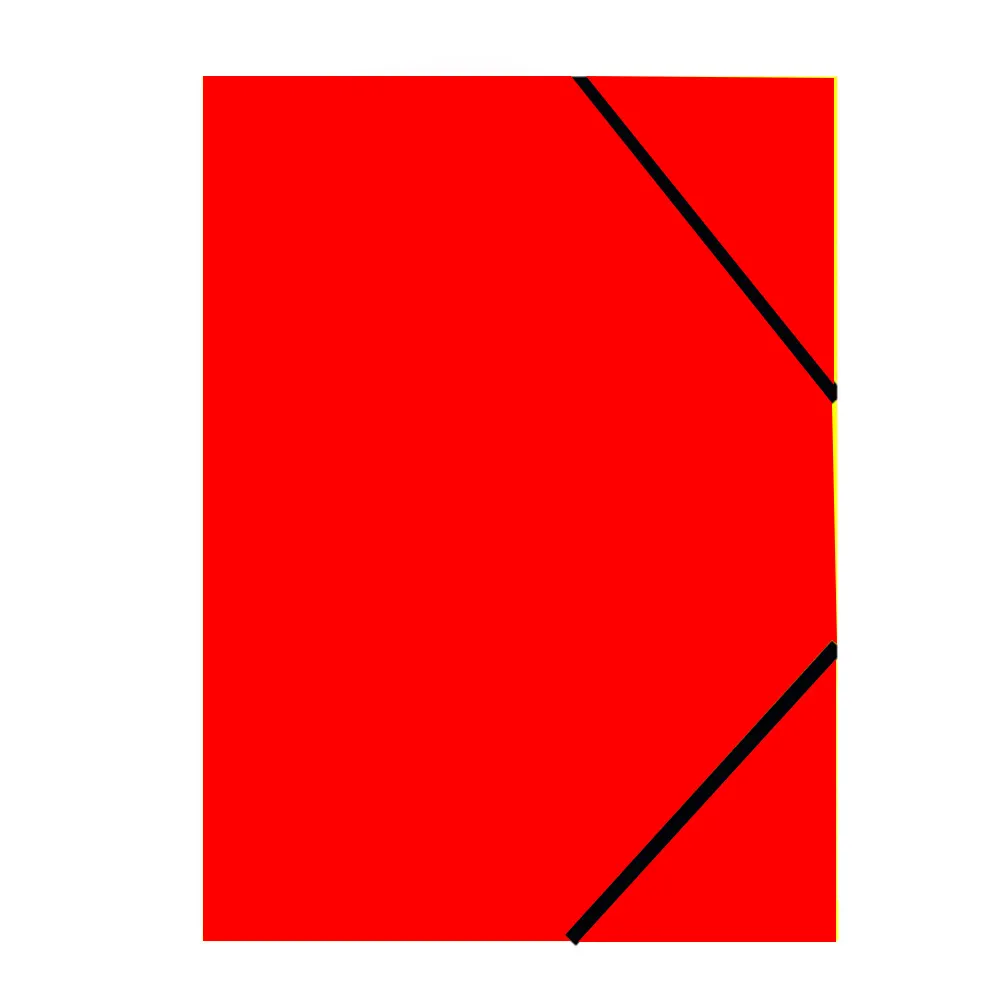 [#1018-RJ] Carpeta de Cartón con Solapas y Elástico (Oficio) (Rojo)