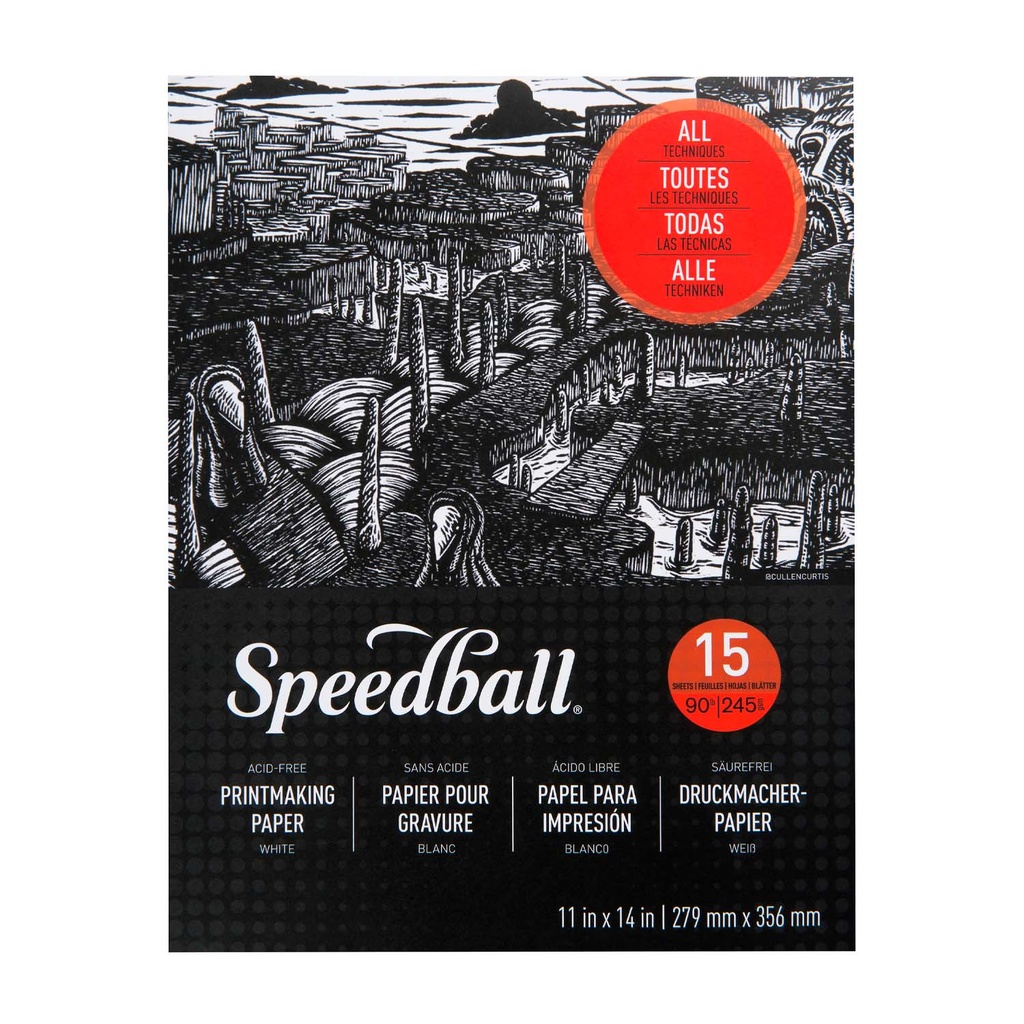 Block Papel Para Grabado Speedball 27.9x35.6cm 245gr. 15hjs