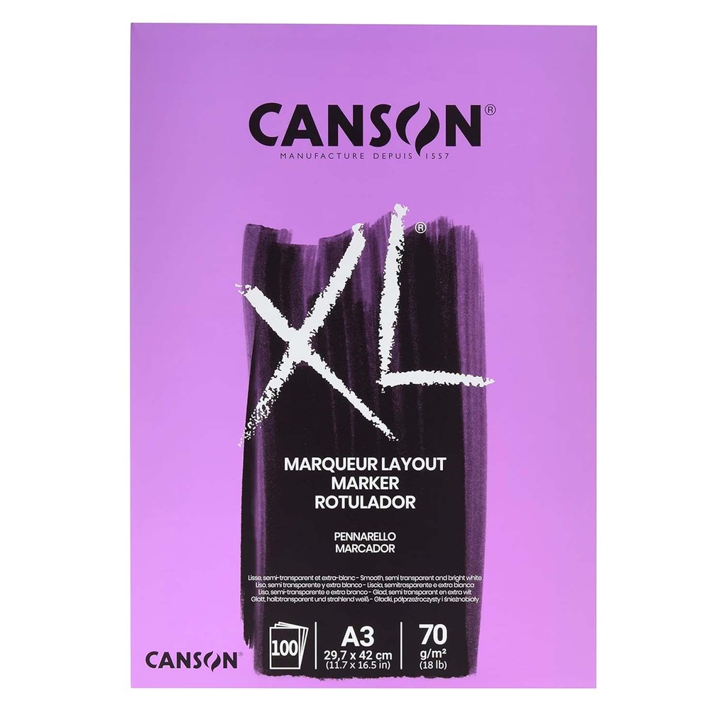 Block Canson XL Marker A3(29.7x42cm) 70gr 100hjs