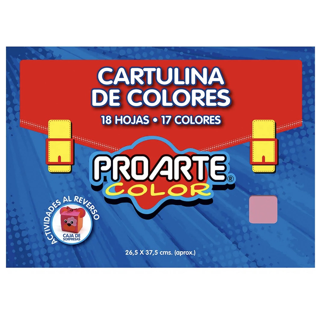 Cartulina Pintada Proarte 17 colores 26x37cm (18Hjs)