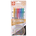 Set Lápiz Gel Gelly Roll Sakura Metallic 6 Colores