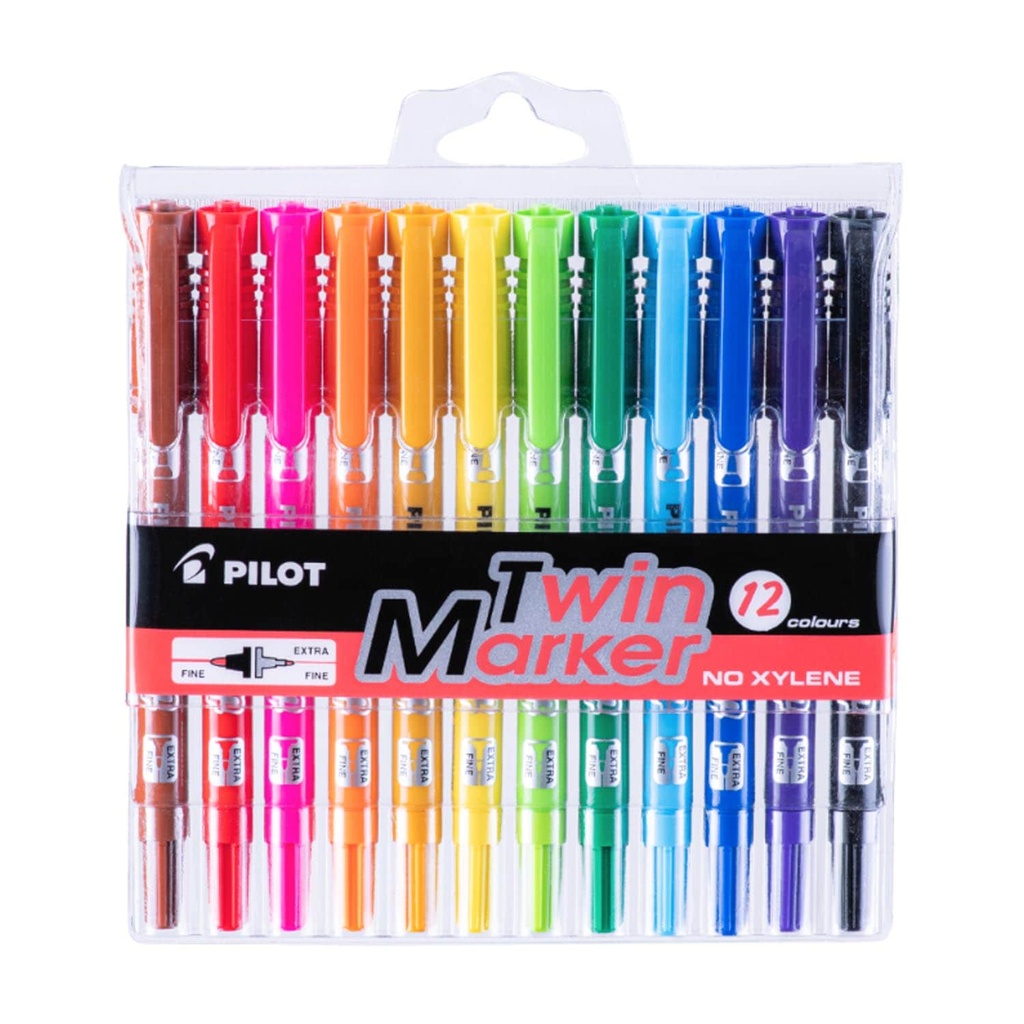 Marcadores Pilot Doble Punta 12 Colores