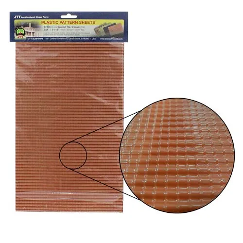 [97433] Láminas de estireno teja española 2ud 1:200