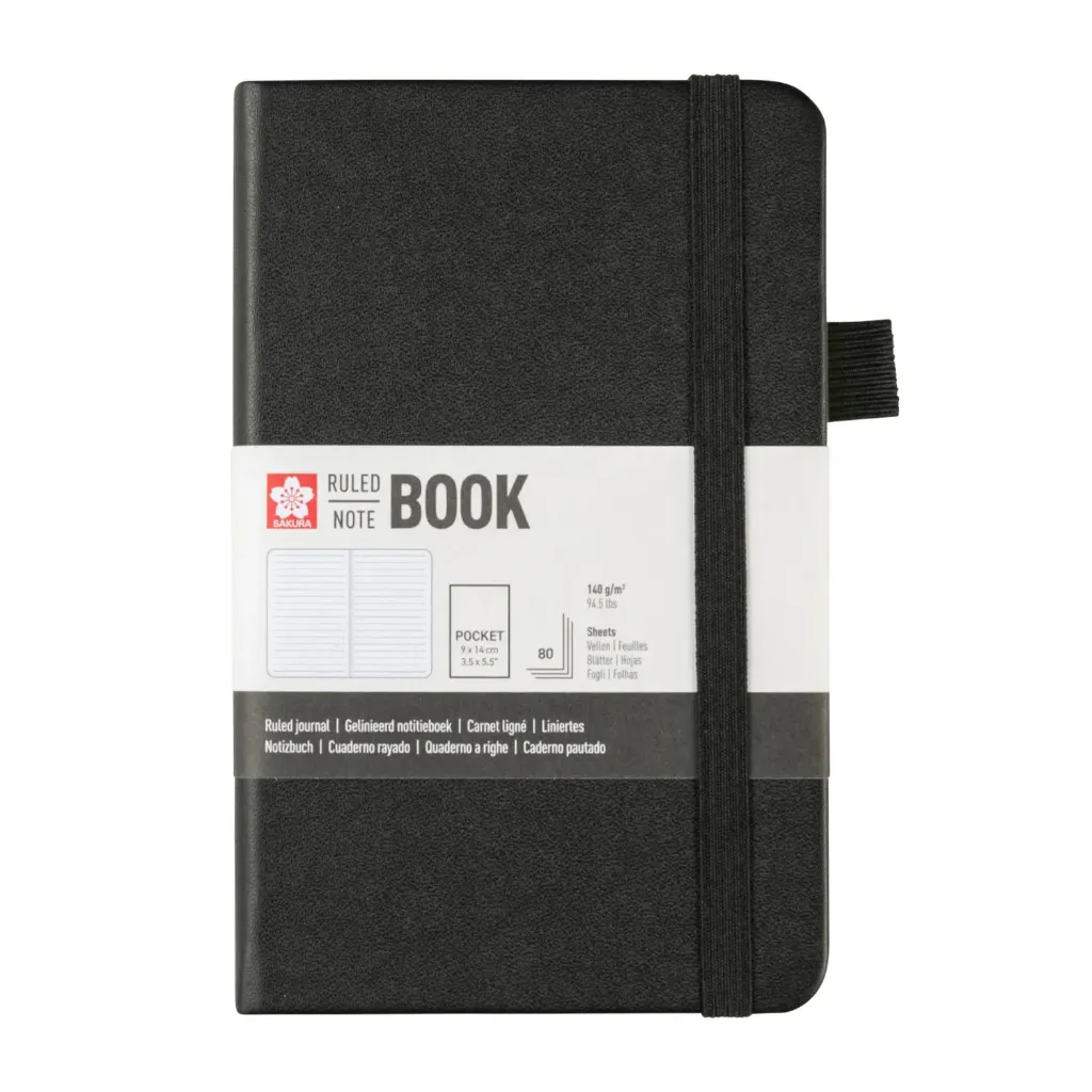 Libreta Sketchbook Sakura Hoja Crema con Lineas 9x14cm