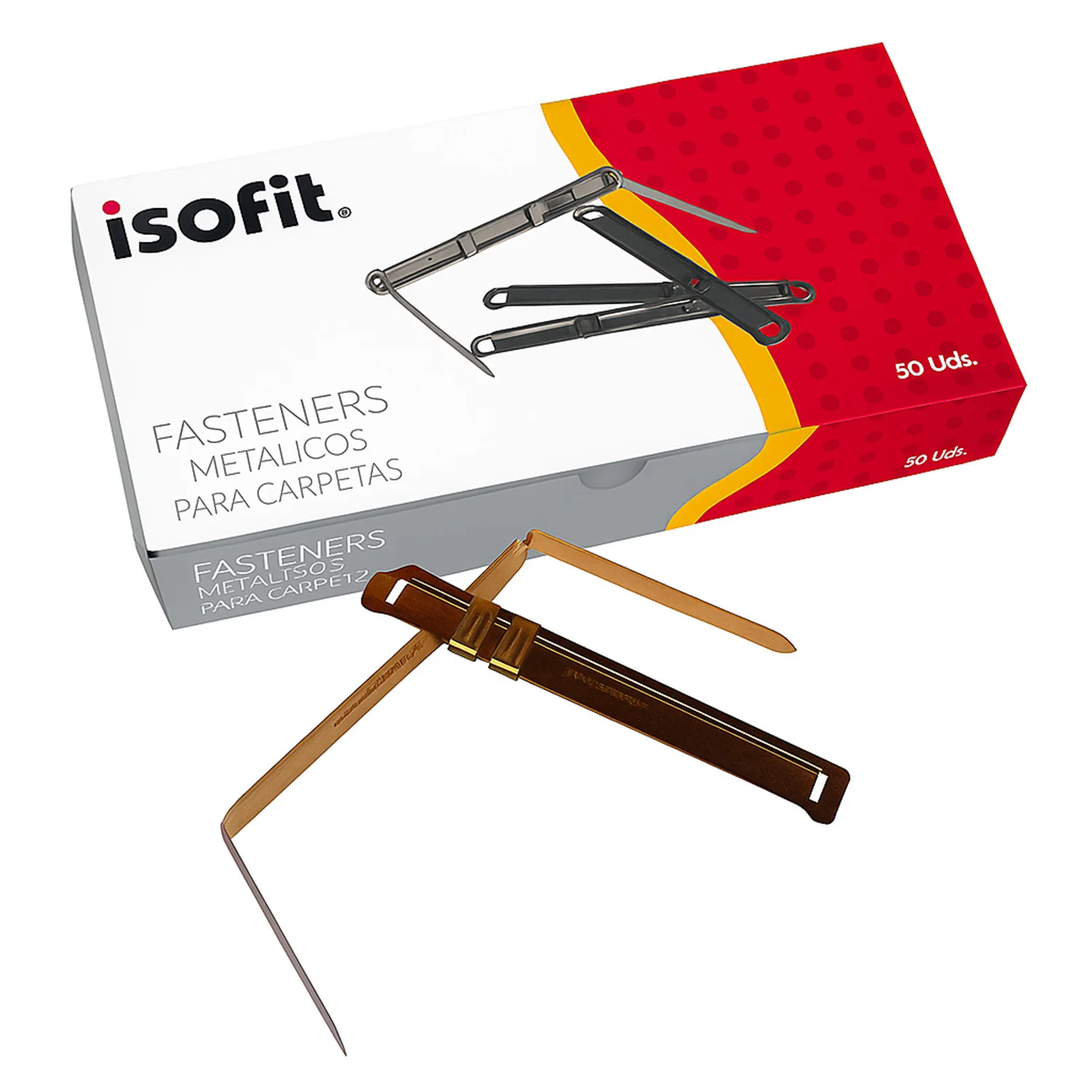 [18293-1] Acoclips Fasteners Isofit Metálicos Para Carpetas (50 uds)