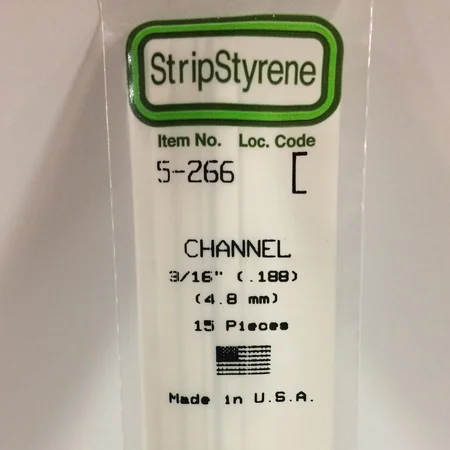 [EV5261/1] Perfiles Canal de poliestireno blanco 35cm (1ud) (1.5mm)